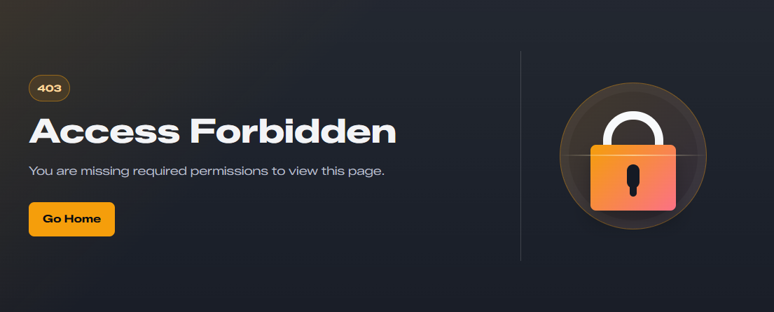 403 page screenshot