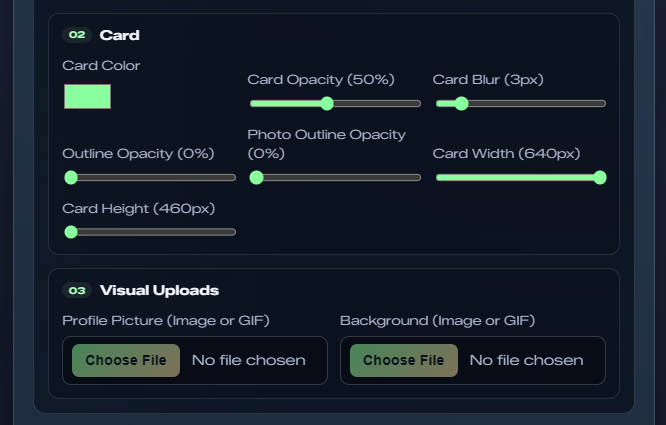 New customizations screenshot